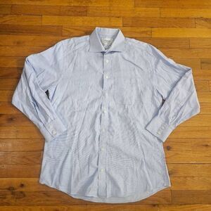 Charles Tyrwhitt Mens 16.5 Slim Fit Long Sleeve Blue Shirt